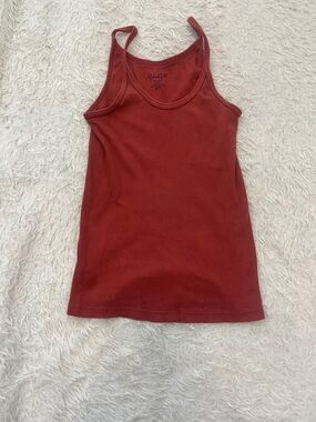 Brandy Melville John Galt Ribbed Tank in Rust Red